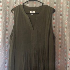 Olive green above  the knee dress